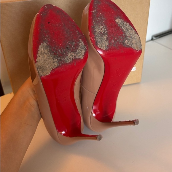 Christian Louboutin New prive 120 mm platform pumps Color Tan size 37 - Picture 15 of 15